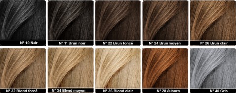 Couleurs disponibles pour le spray cheveux blanc hairfor2